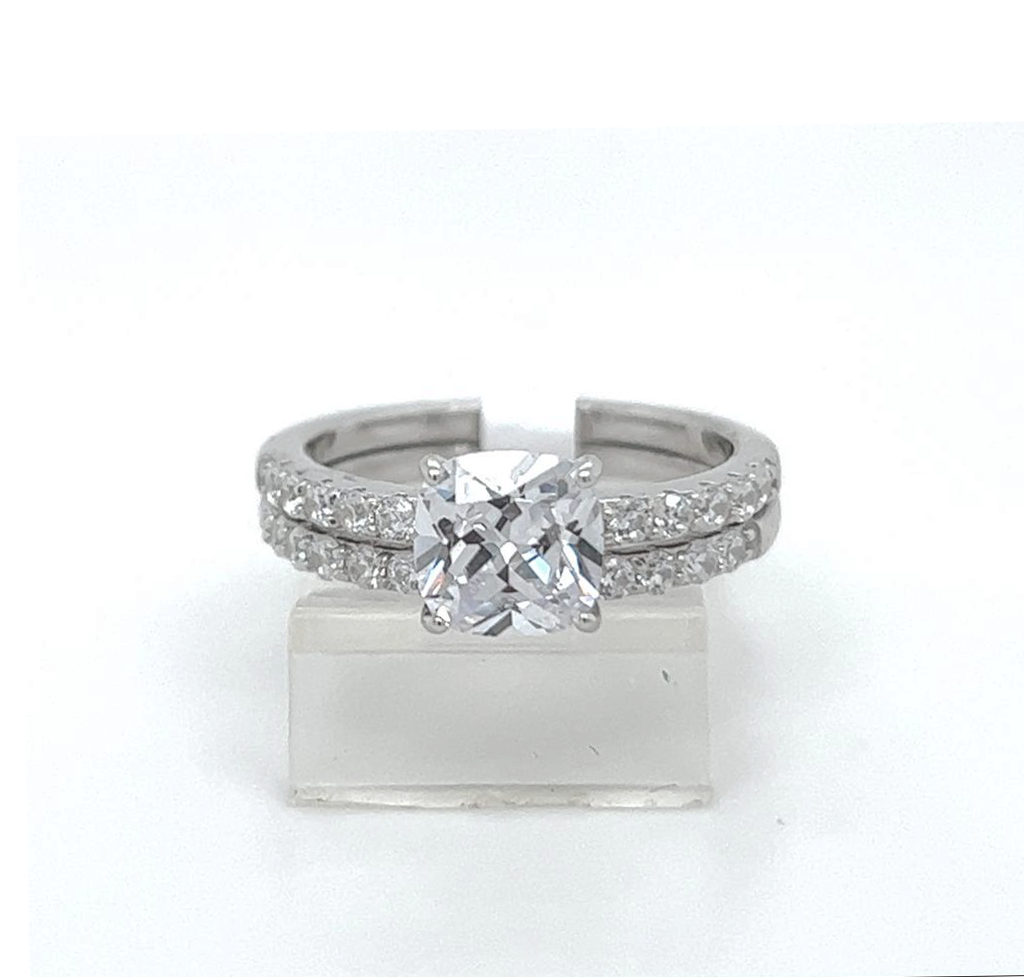 2PC Silver Wedding Ring