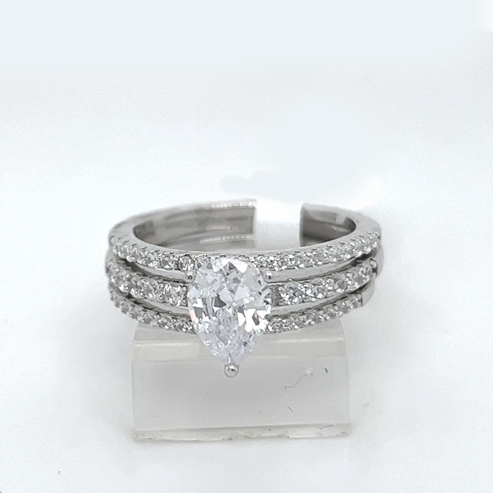 2PC Silver Wedding Ring