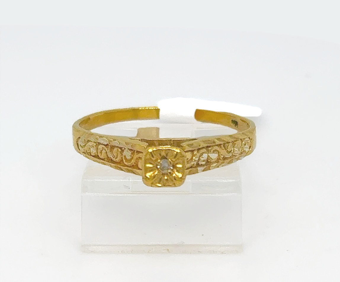 Gold Diamond Engagement Ring