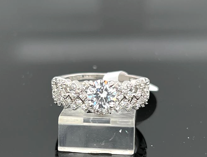 2PC Silver Wedding Ring