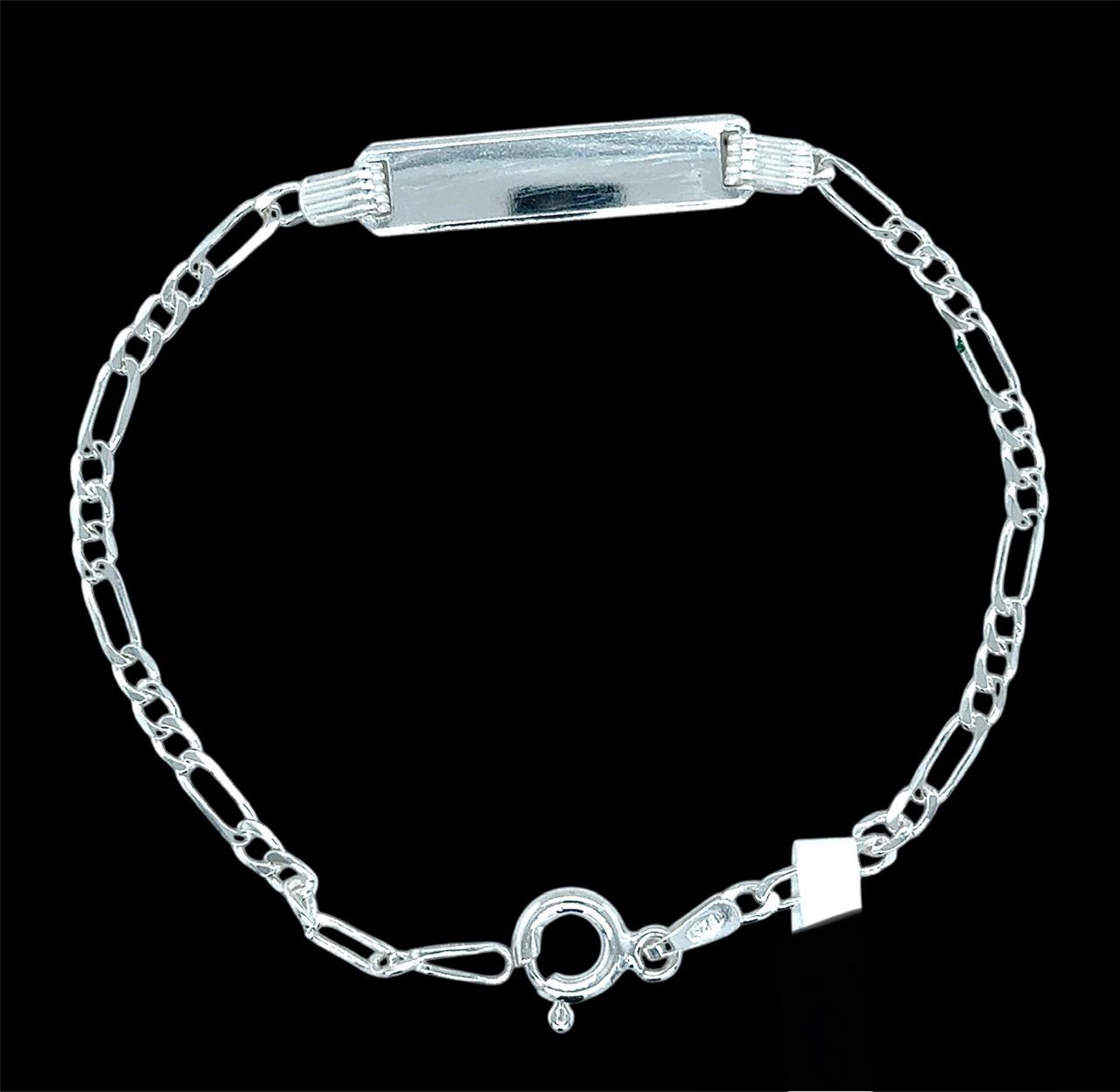 Silver Kid ID Band