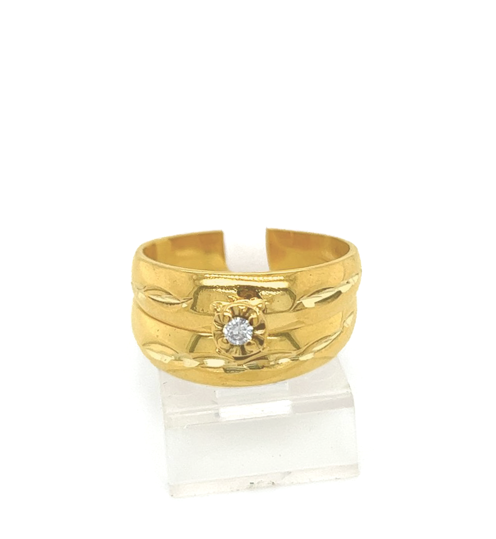 2PC Gold Wedding Ring