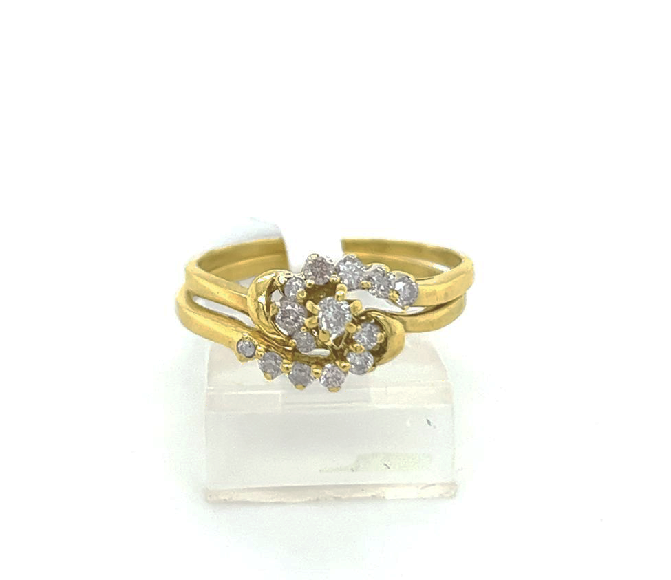 2PC Gold Wedding Ring