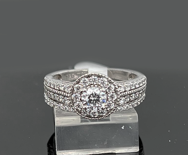 2PC Silver Wedding Ring