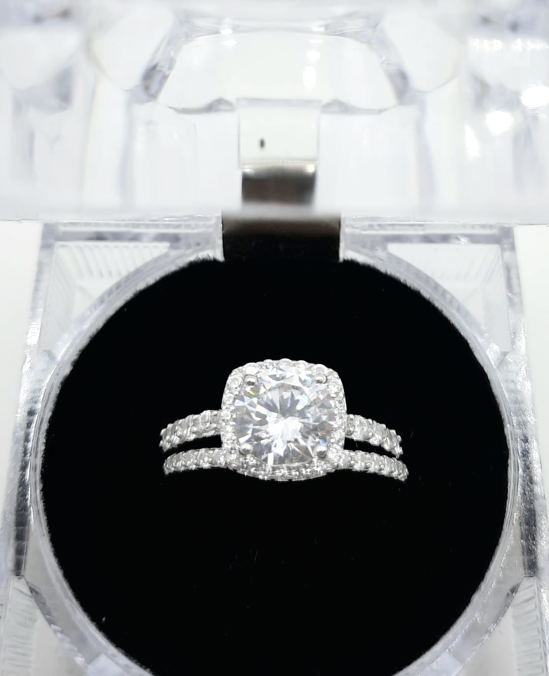 2PC Silver Wedding Ring