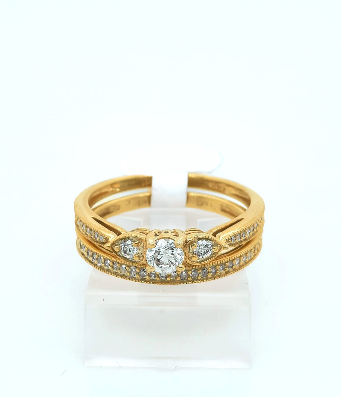 2PC Gold Wedding Ring