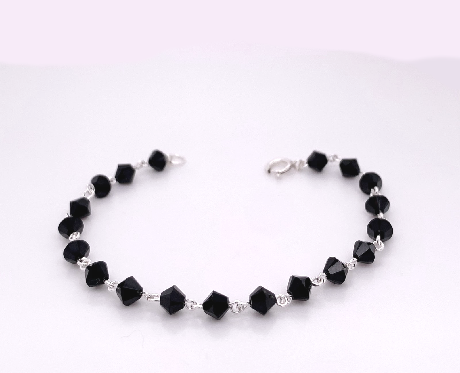 Silver Baby Jetbead