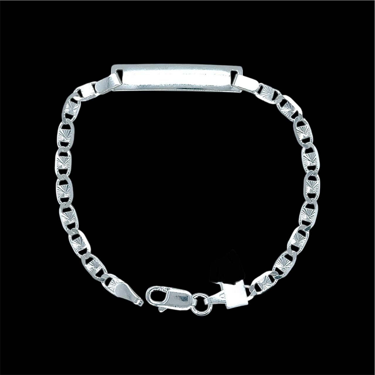 Silver Kid ID Band