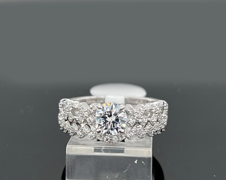 2PC Silver Wedding Ring