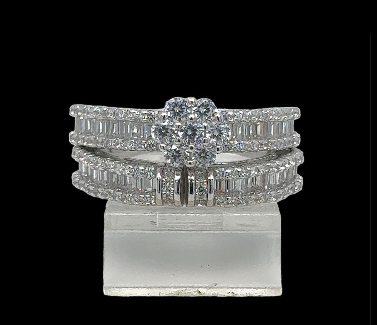 2PC Silver Wedding Ring