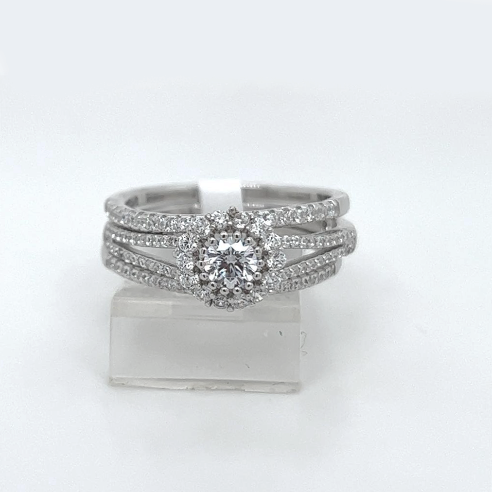 3PC Silver Wedding Ring
