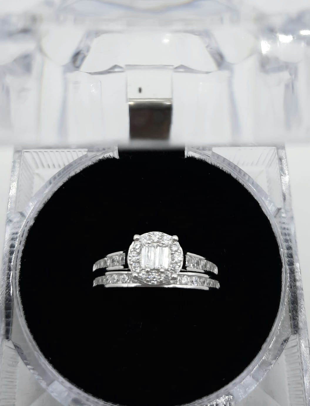 2PC Silver Wedding Ring