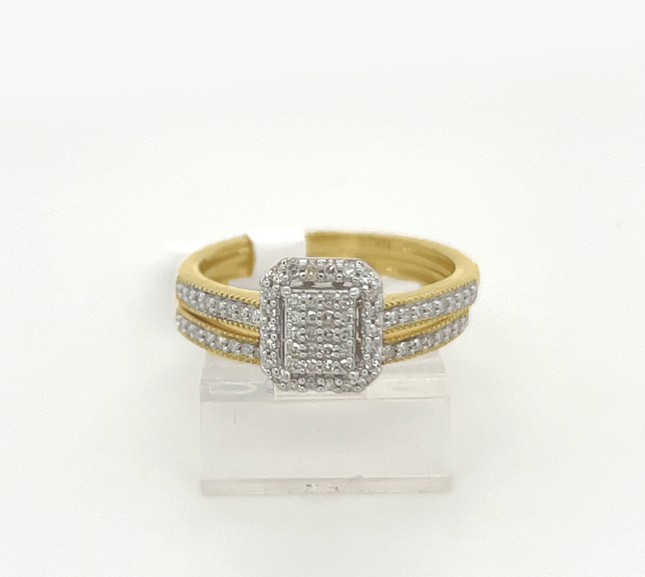 2PC Gold Wedding Ring