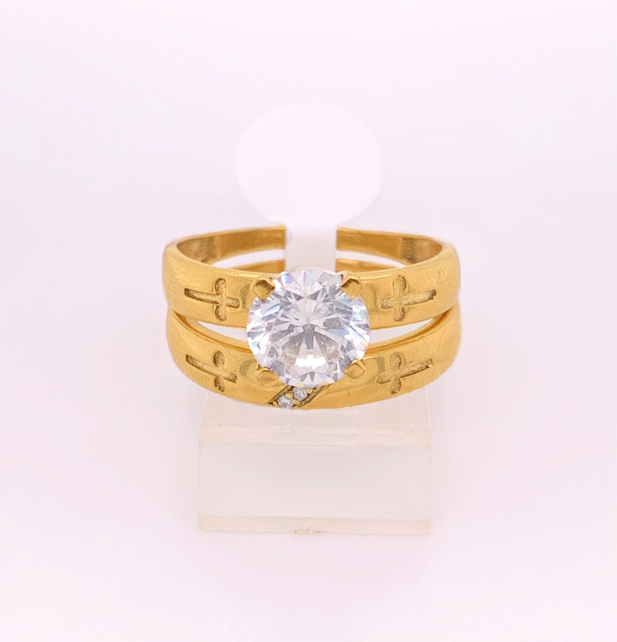 2PC Gold Wedding Ring