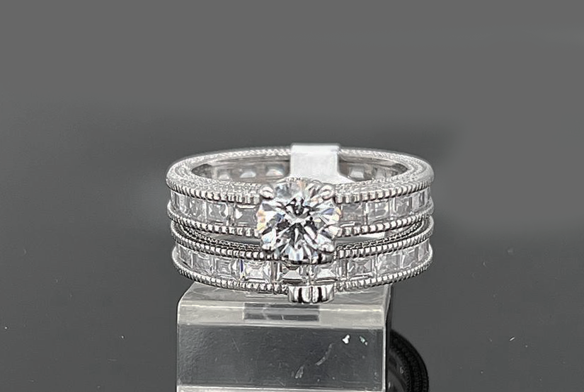 2PC Silver Wedding Ring