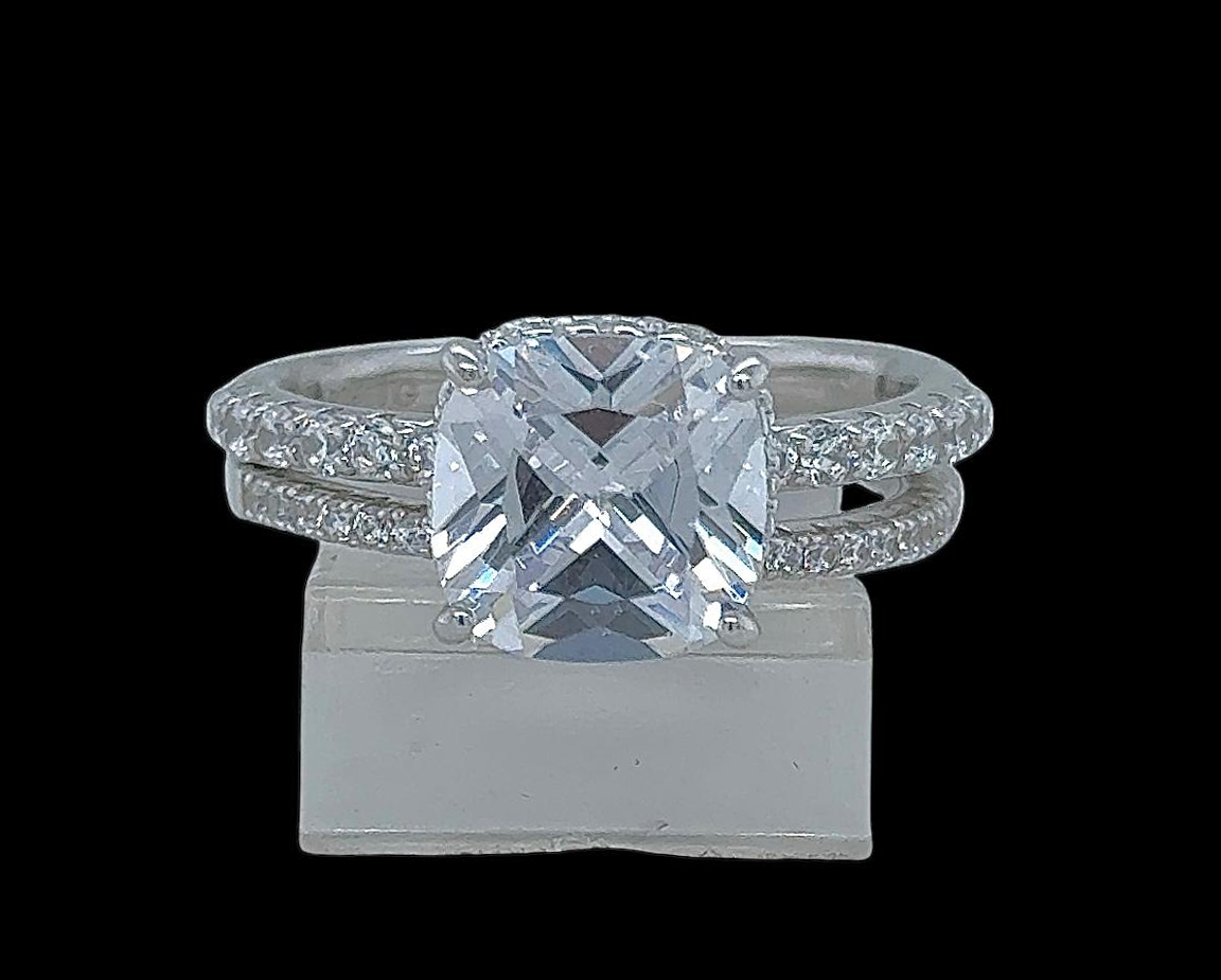 2PC Silver Wedding Ring
