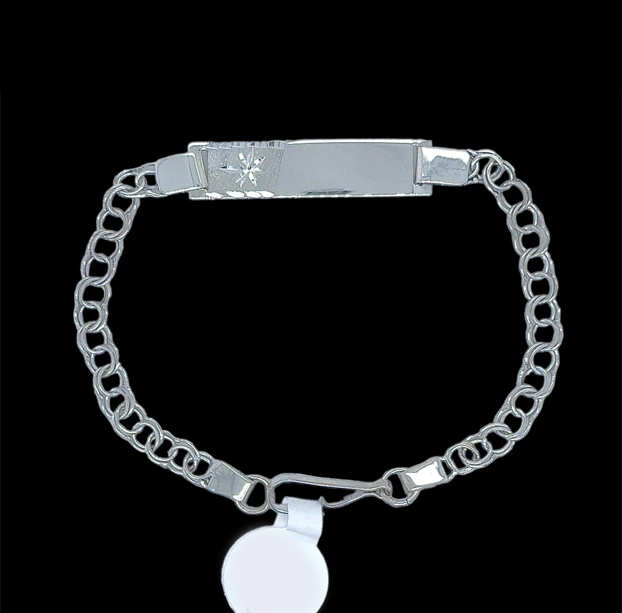 Silver Kid ID Band