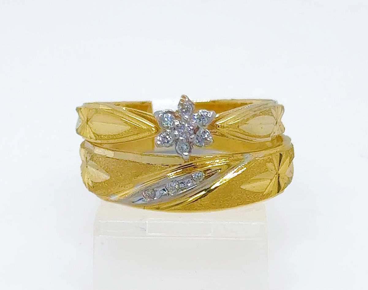 2PC Gold Wedding Ring