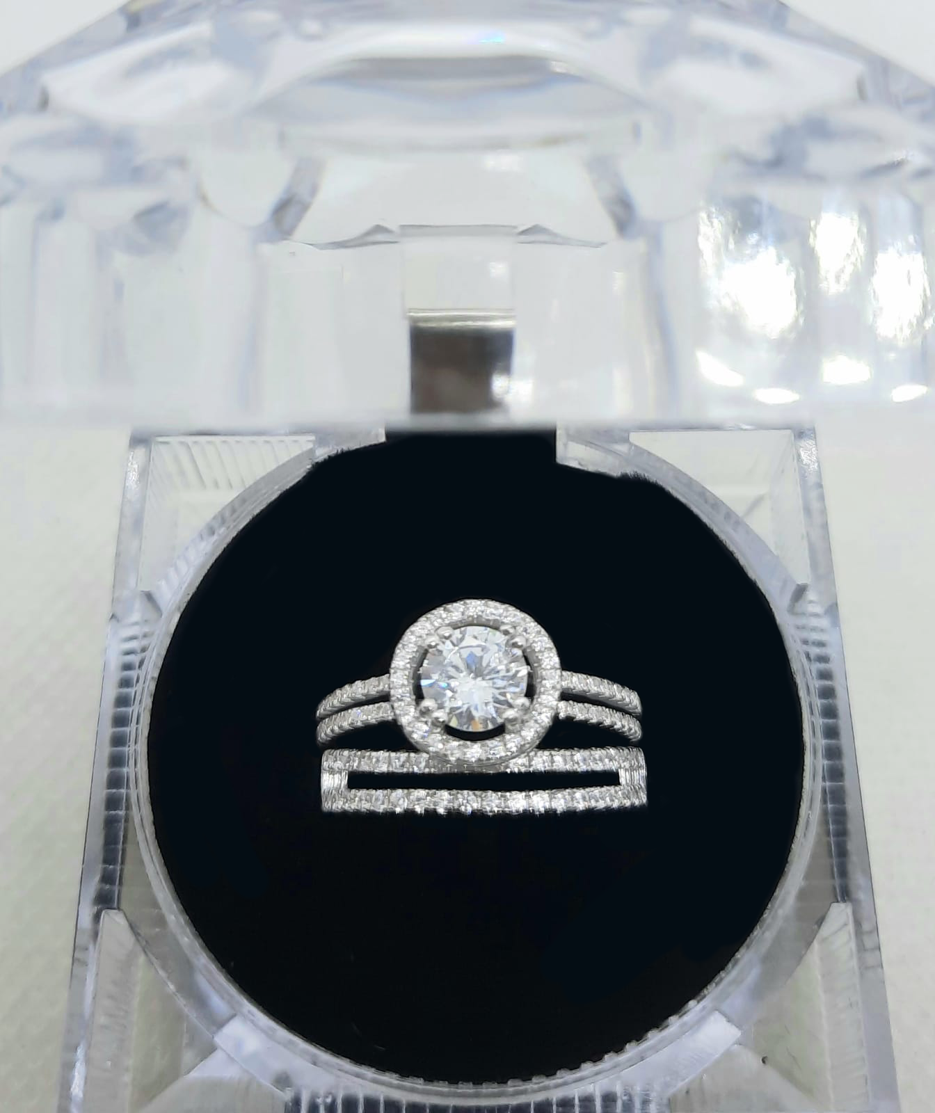 2PC Silver Wedding Ring