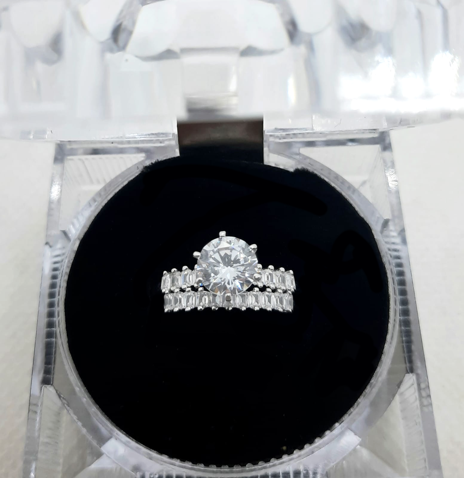 2PC Silver Wedding Ring