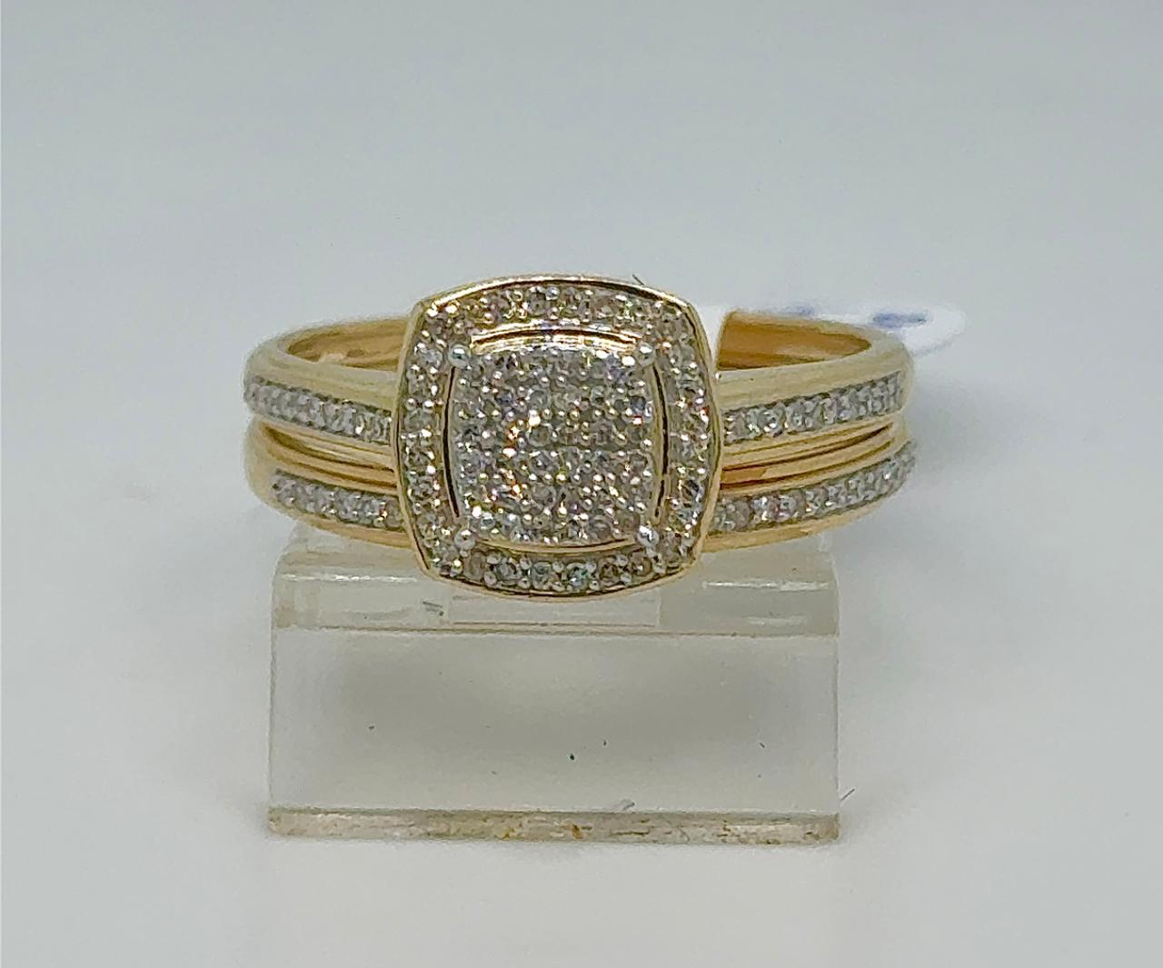 2PC Gold Wedding Ring