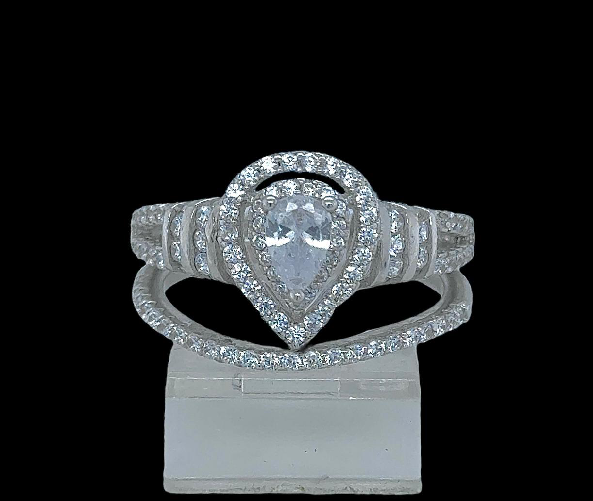 2PC Silver Wedding Ring