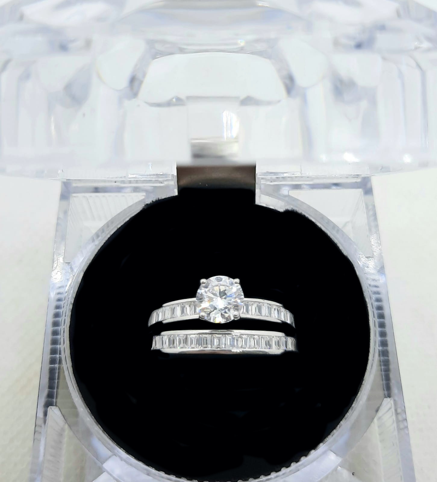 2PC Silver Wedding Ring