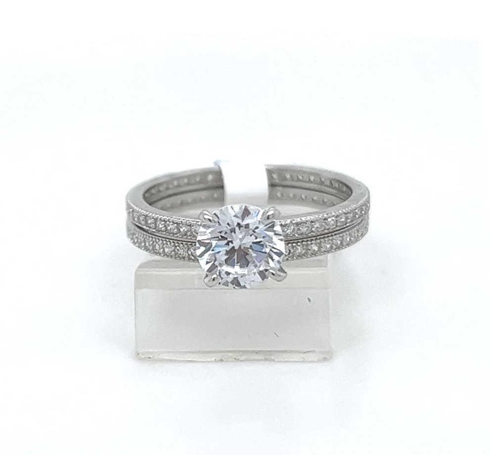 2PC Silver Wedding Ring