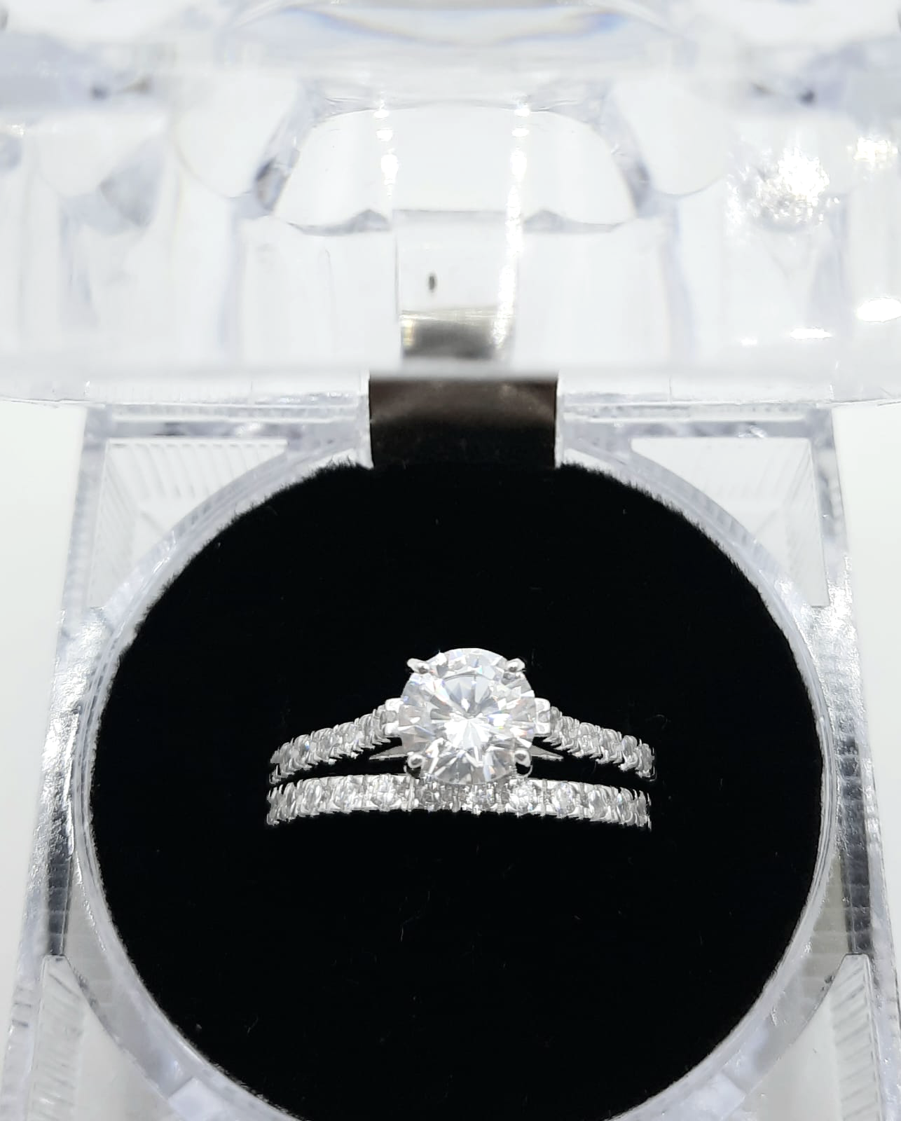 2PC Silver Wedding Ring