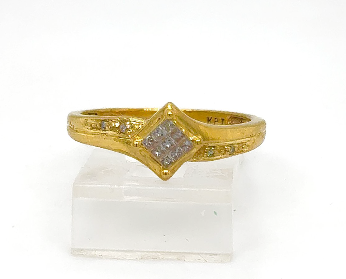 Gold Diamond Engagement Ring