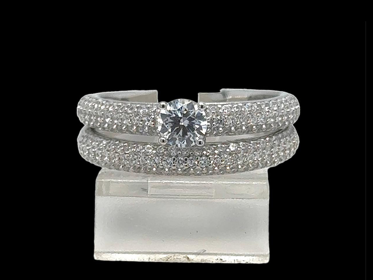 2PC Silver Wedding Ring