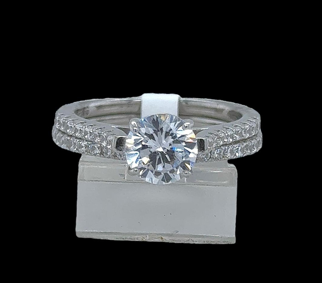 2PC Silver Wedding Ring