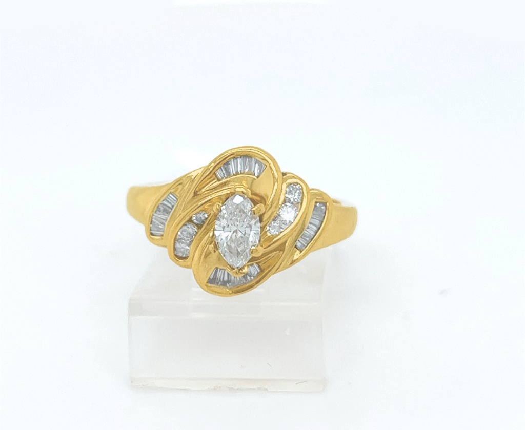 Gold Diamond Engagement Ring