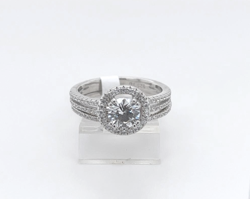 2PC Silver Wedding Ring 