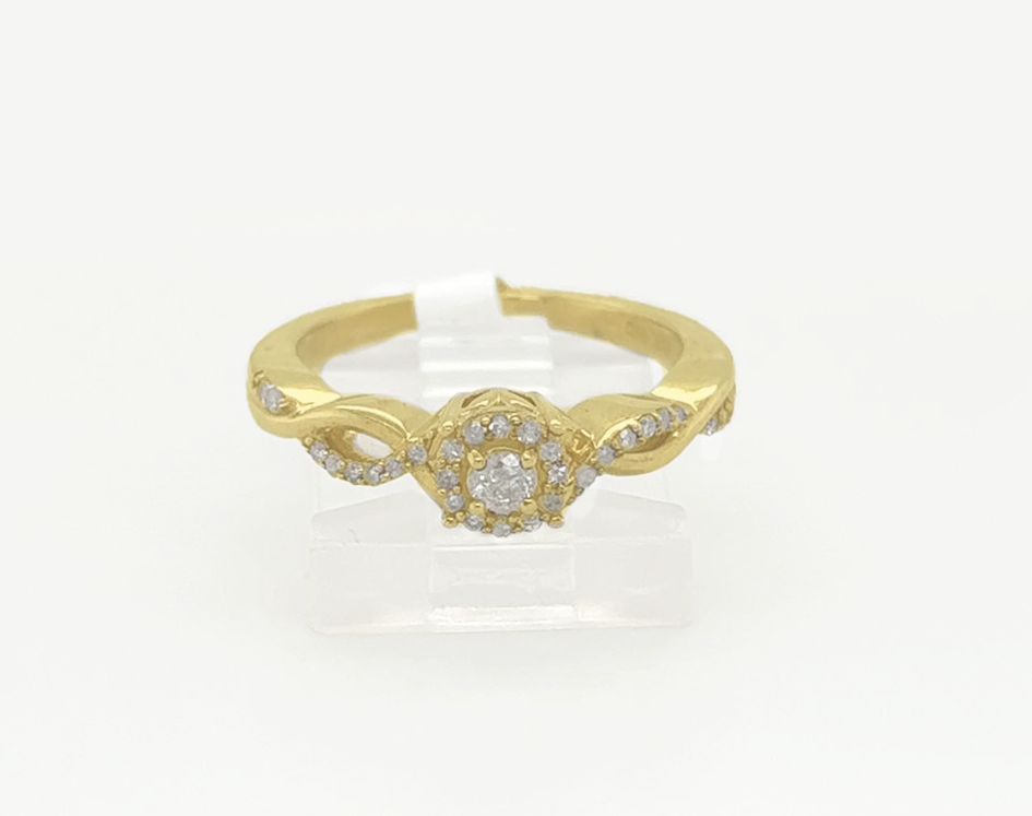 Gold Diamond Engagement Ring