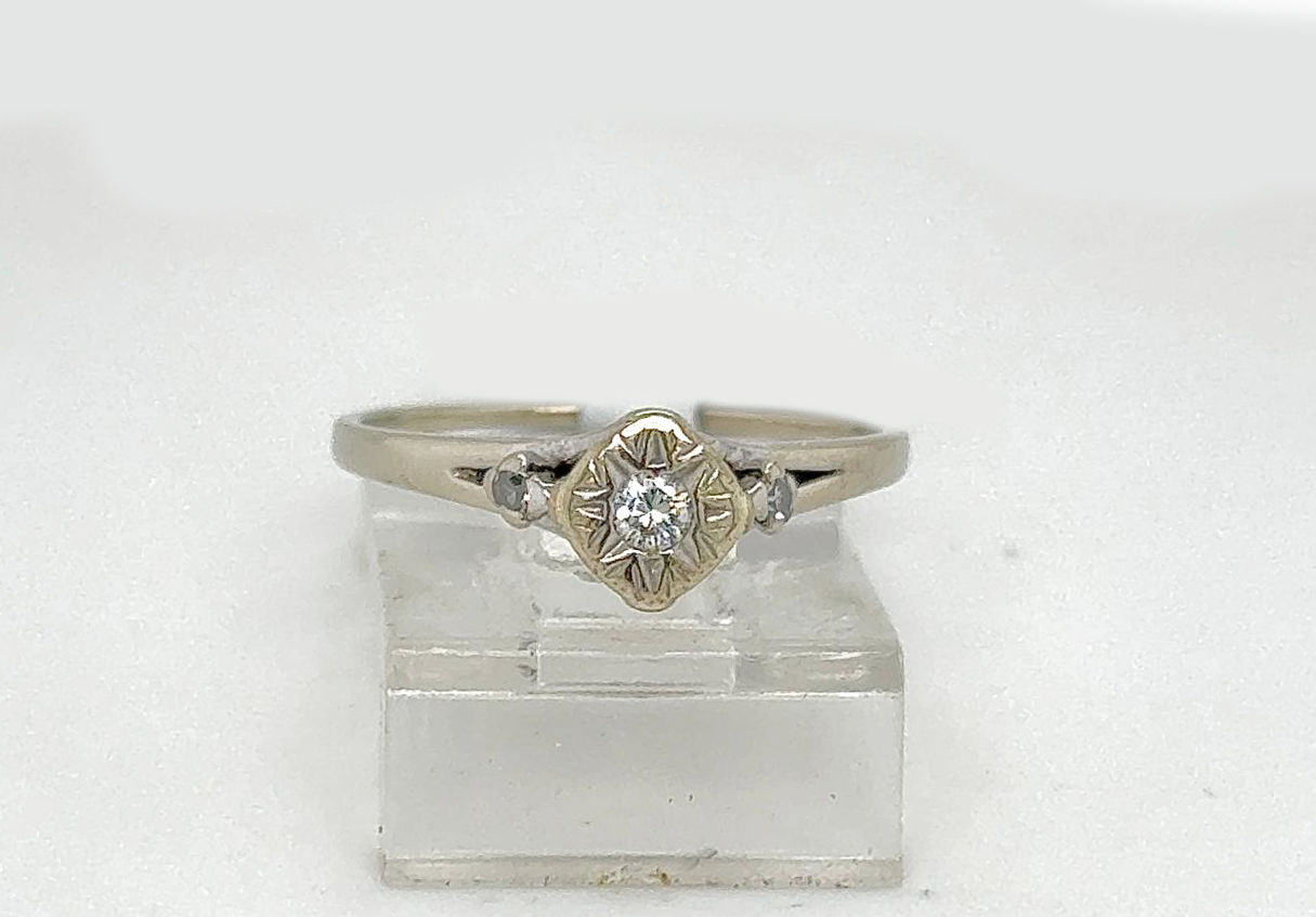 Gold Diamond Engagement Ring