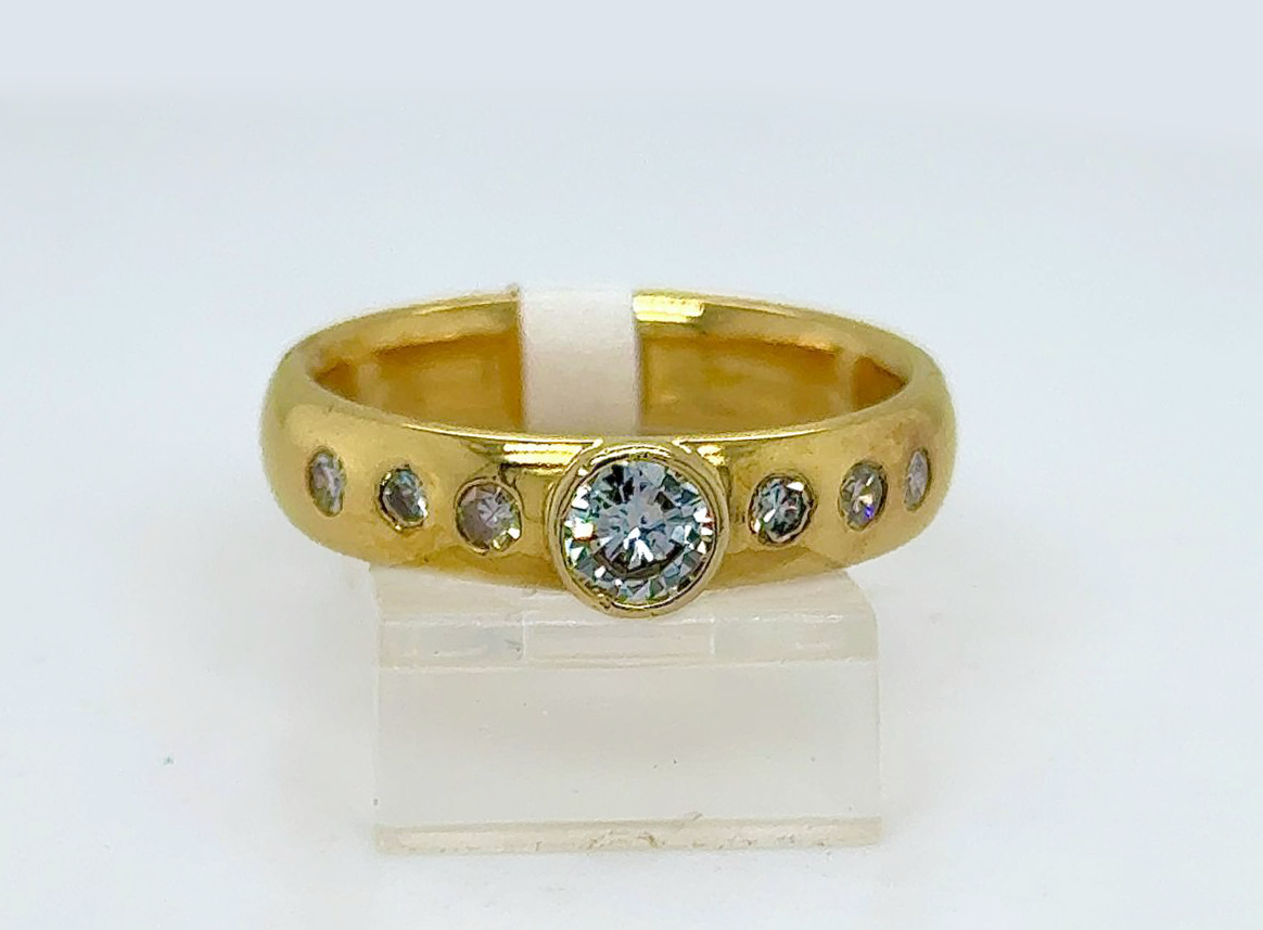 Gold Diamond Engagement Ring