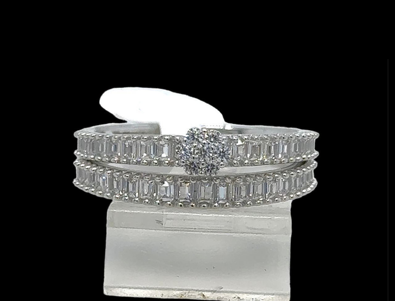 2PC Silver Wedding Ring