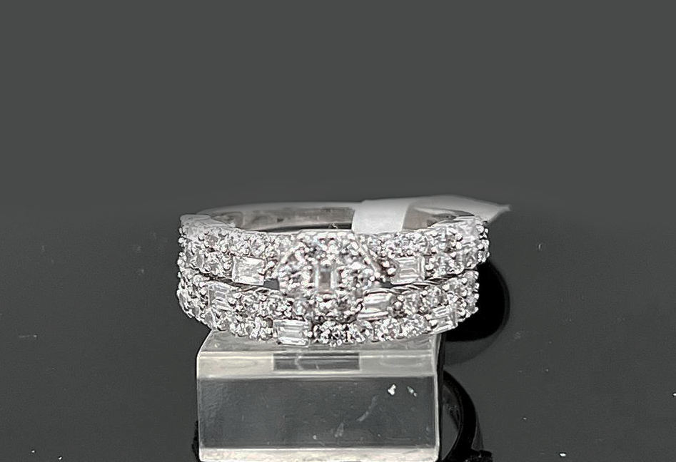 2PC Silver Wedding Ring