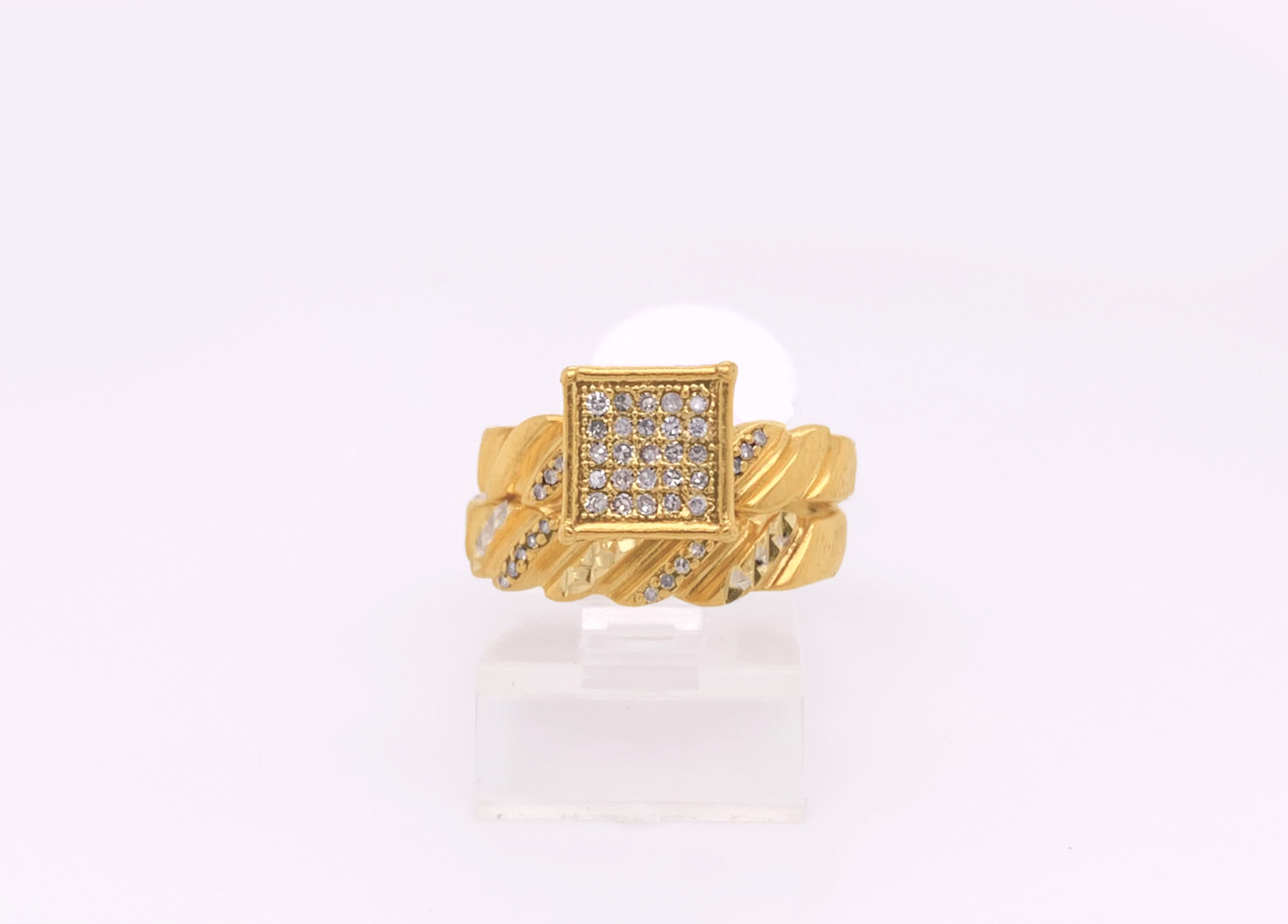 2PC Gold Wedding Ring