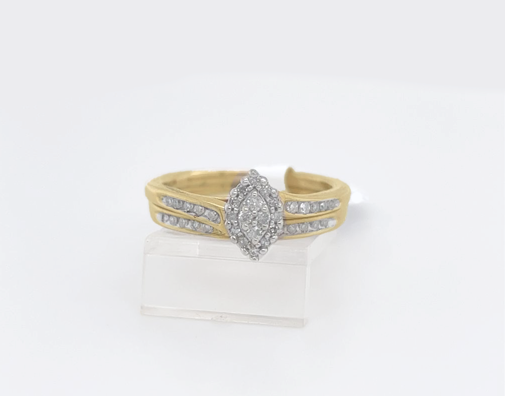 2PC Gold Wedding Ring