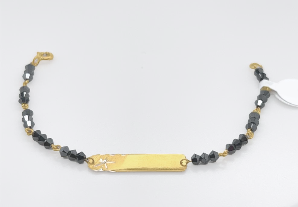 Gold Baby ID Jetbead