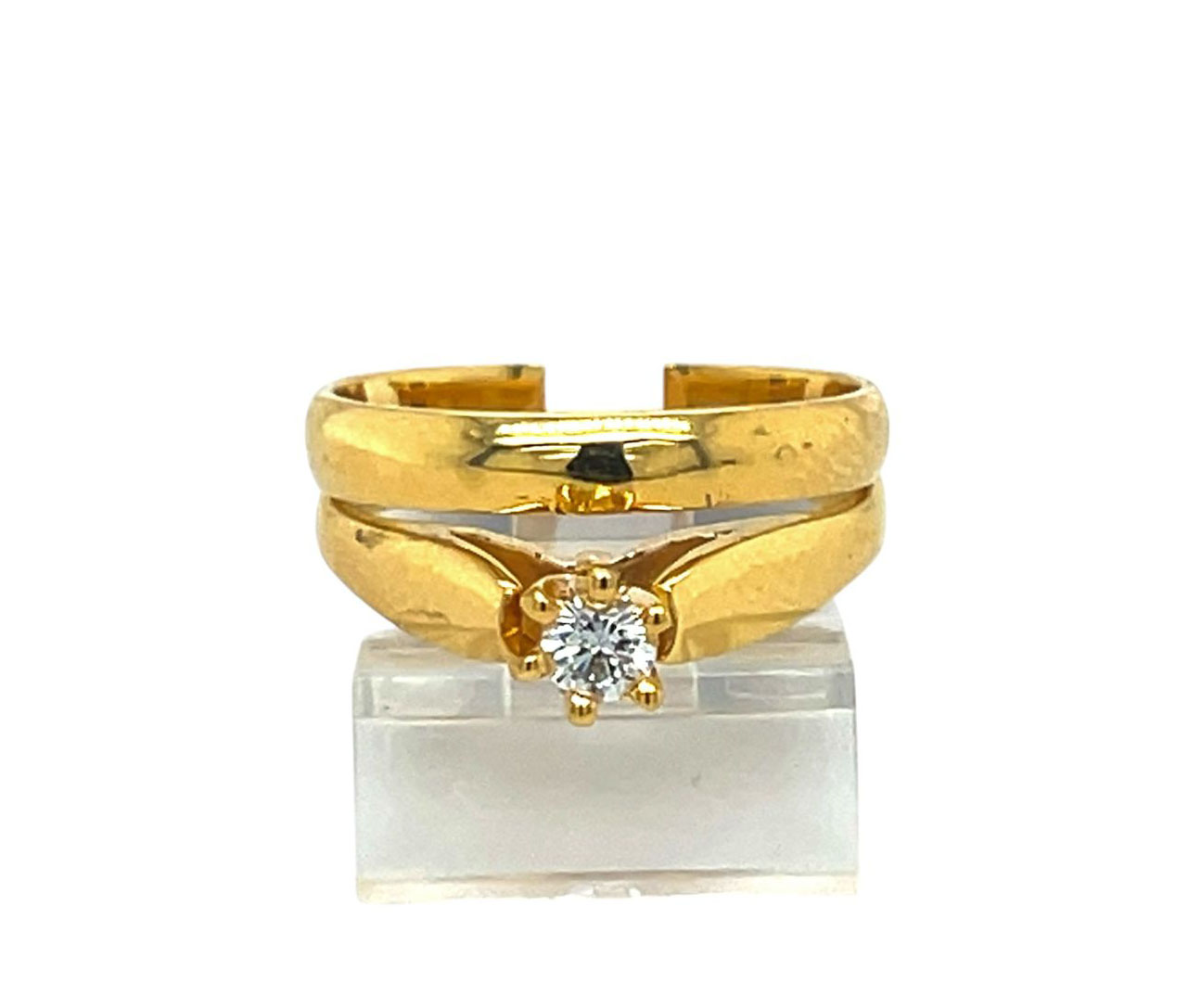 2PC Gold Wedding Ring