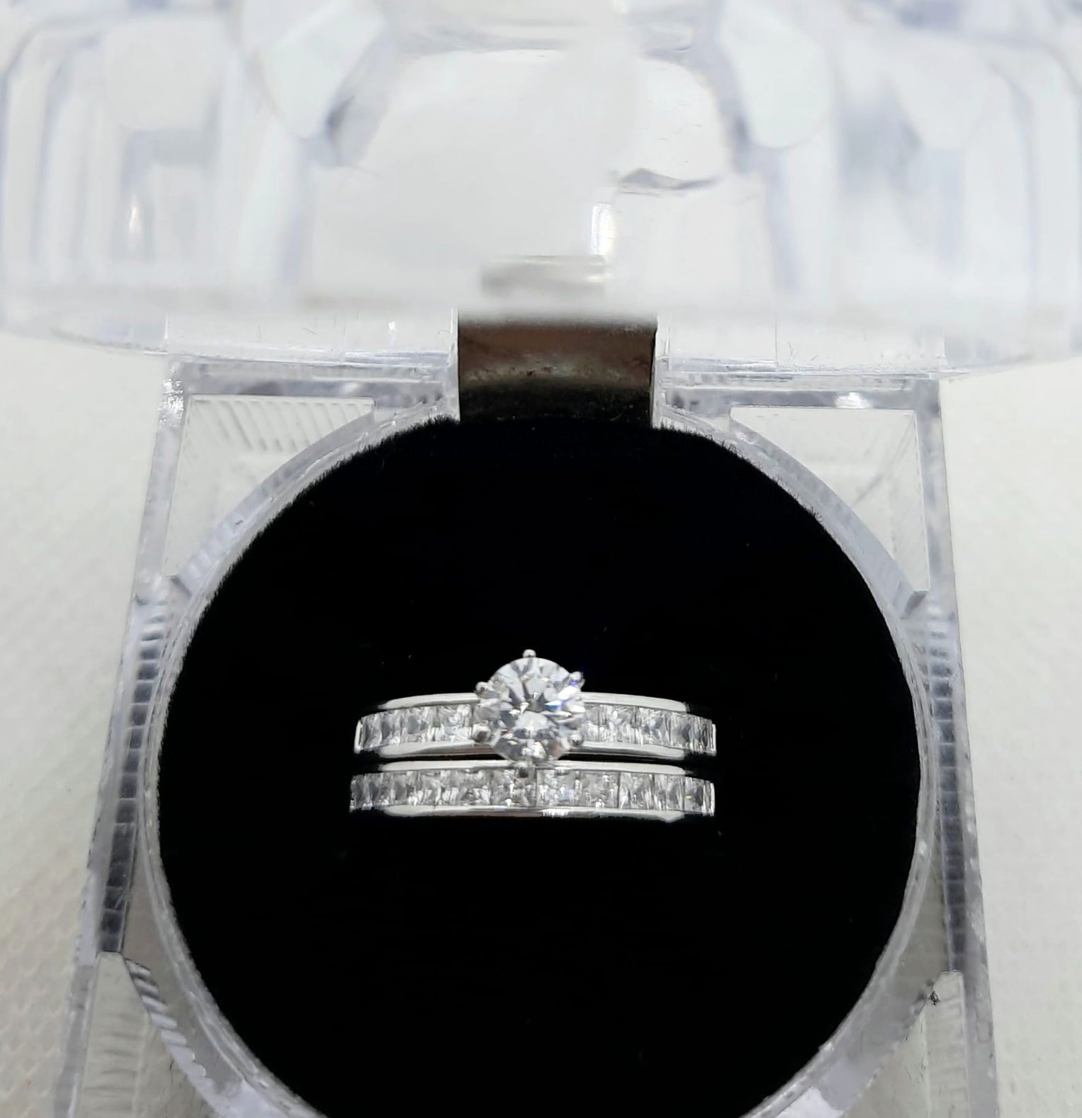2PC Silver Wedding Ring