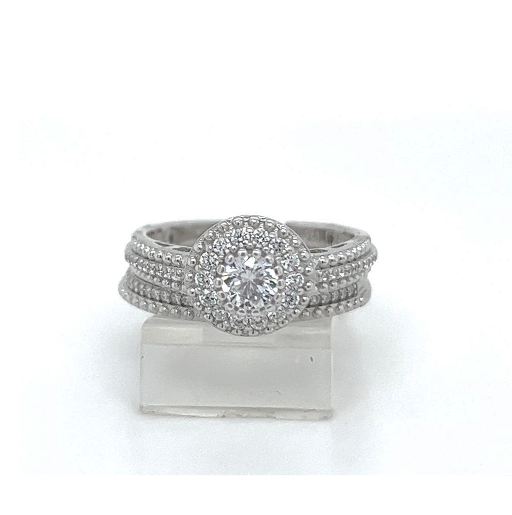2PC Silver Wedding Ring