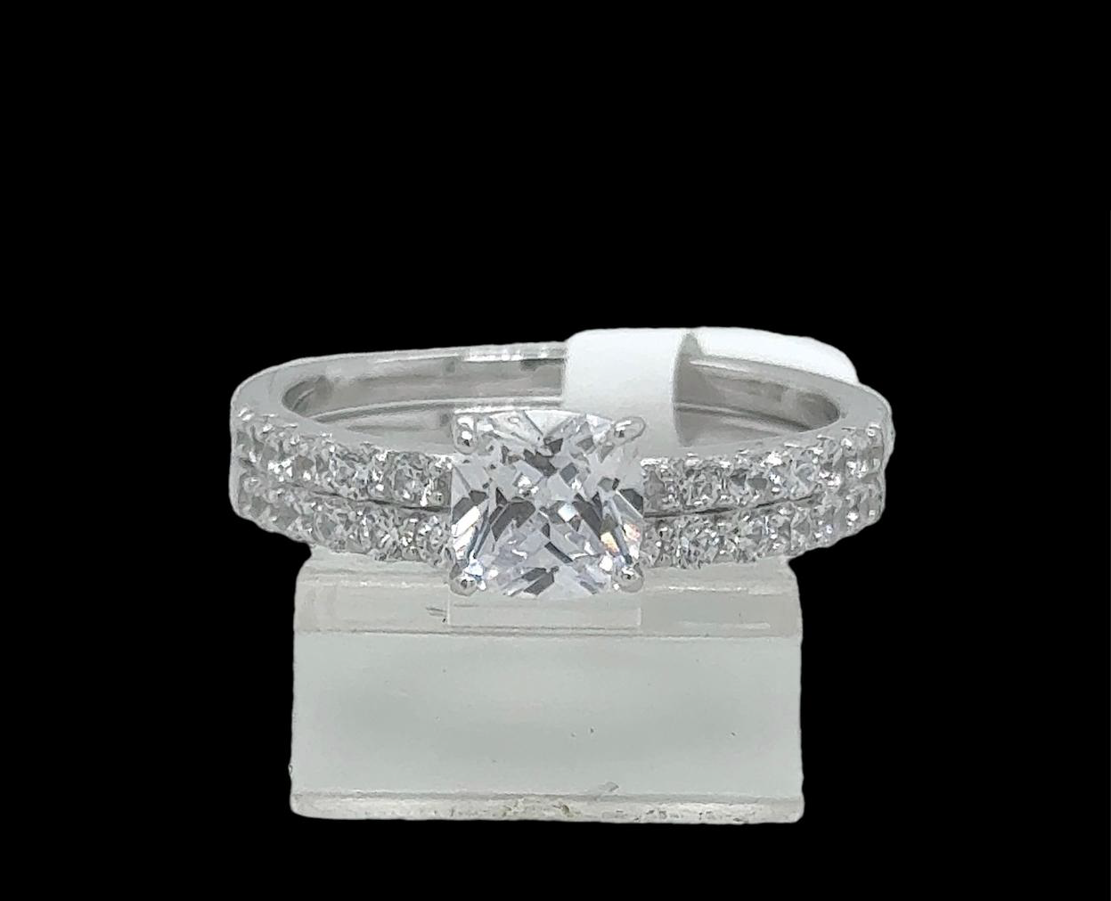 2PC Silver Wedding Ring
