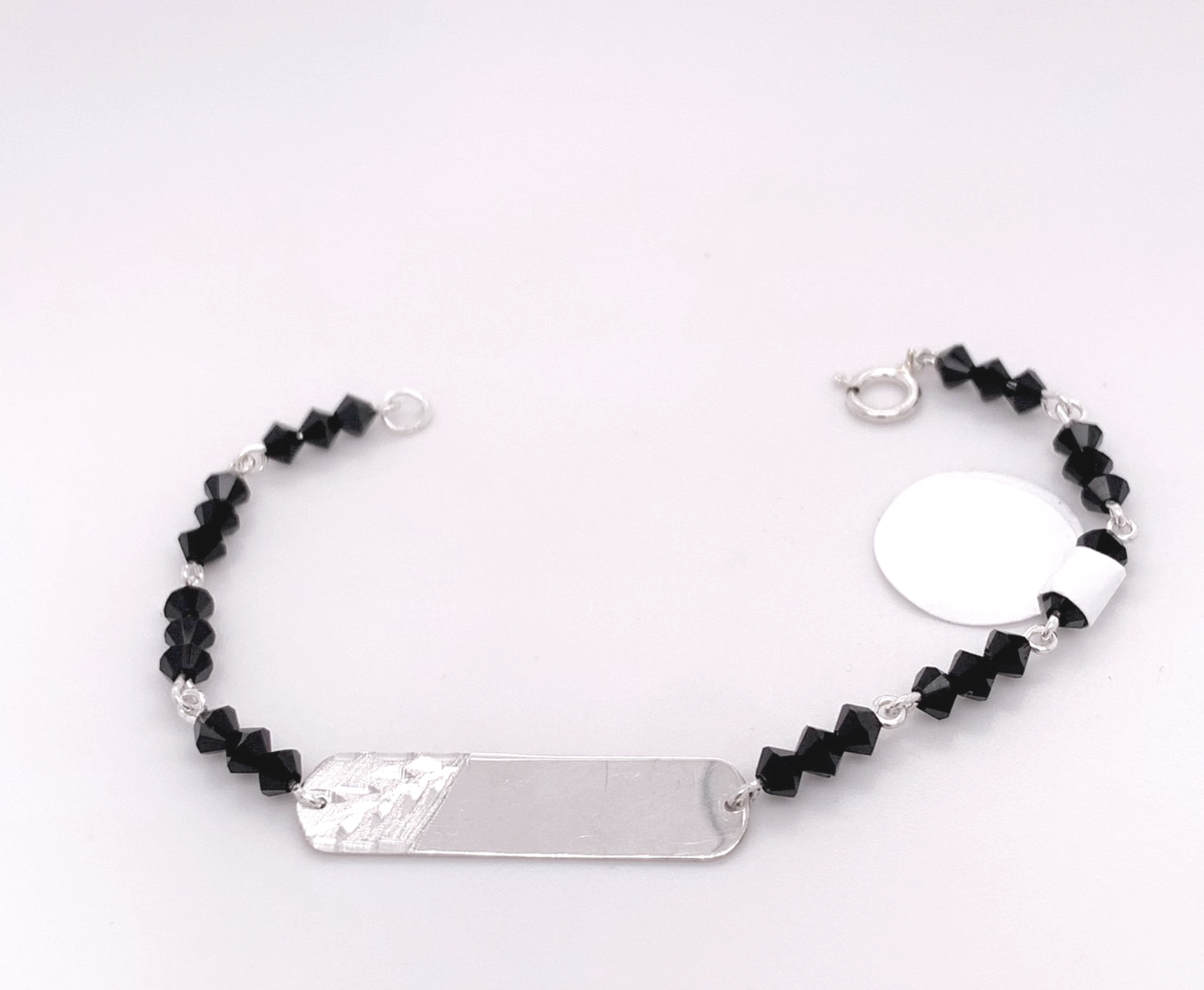 Silver Baby Jetbead
