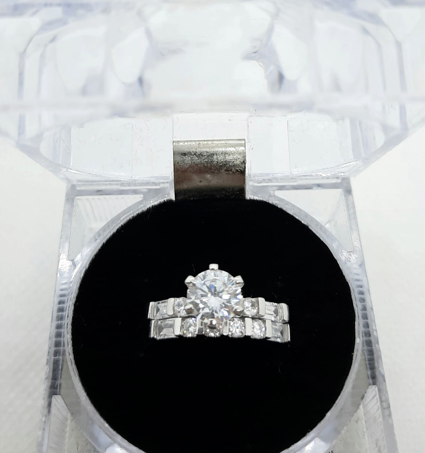 2PC Silver Wedding Ring