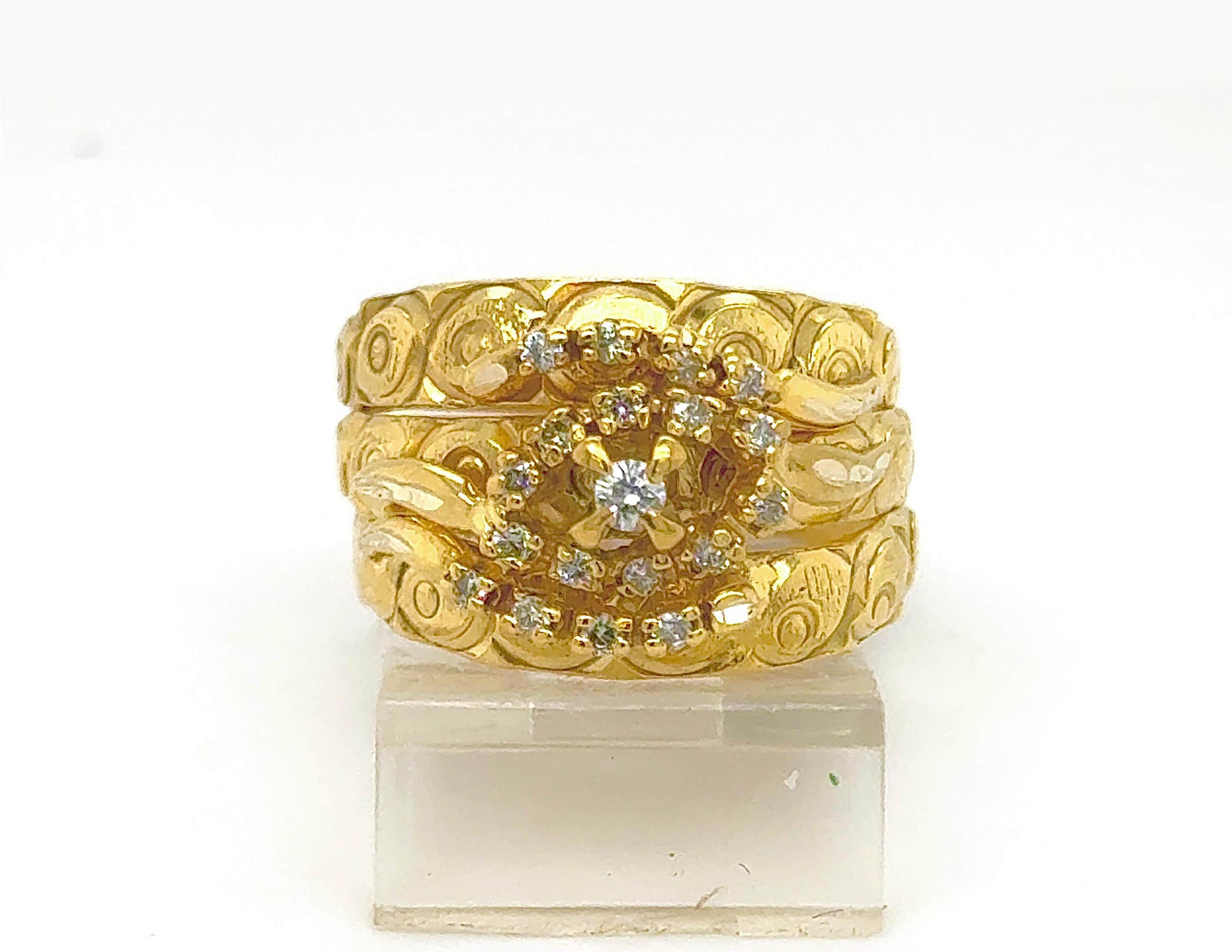 3PC Gold Wedding Ring