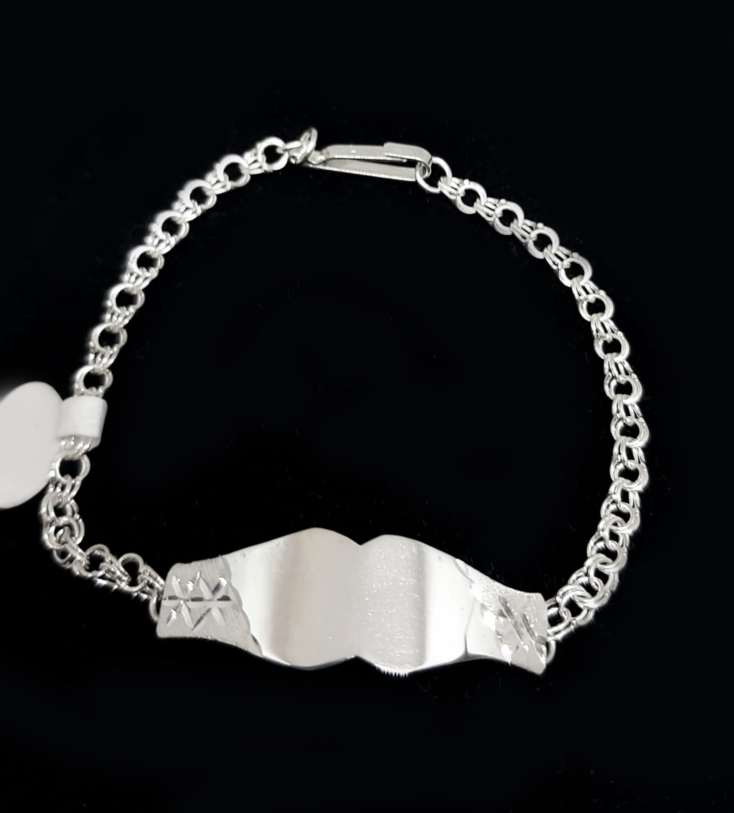 Silver Kid ID Band
